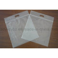 Branco Transparente plástico Ziplock embalagem saco